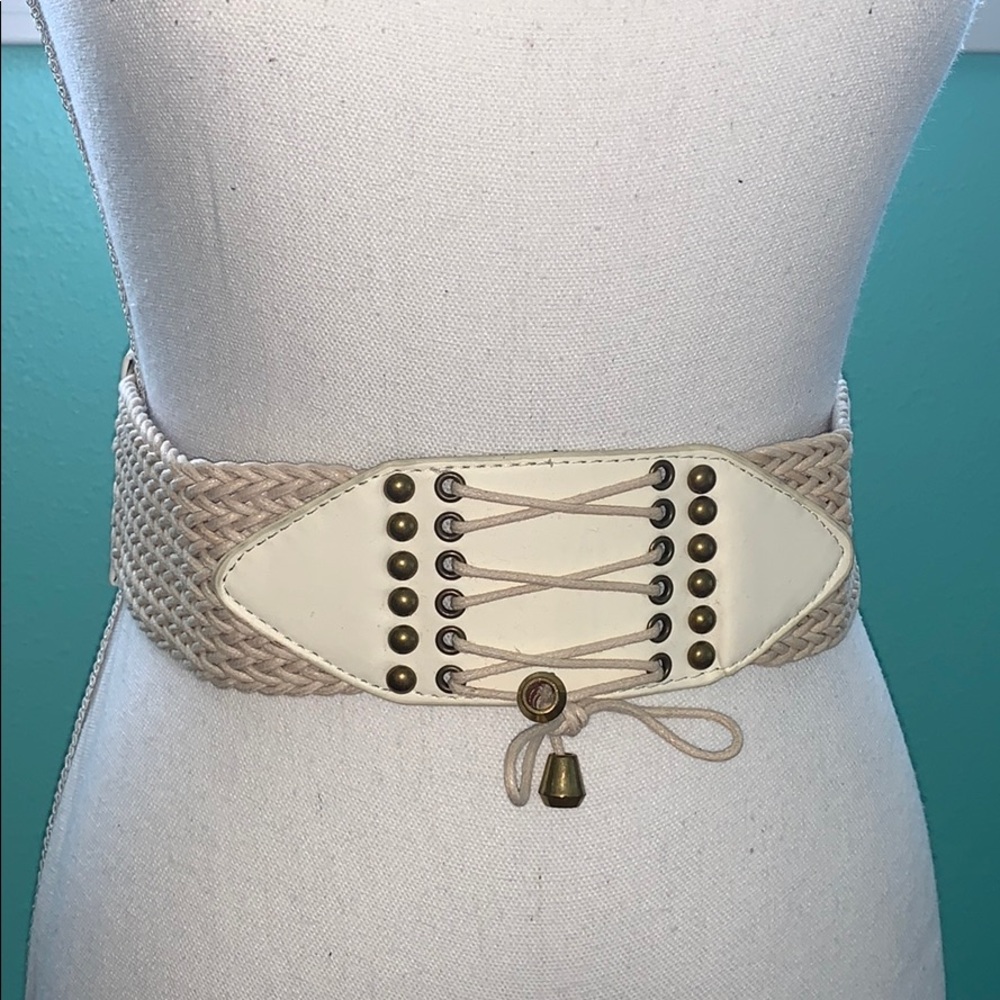 Wide Cream Belt